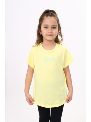 Toontoy Kız Çocuk Baskılı Tişört