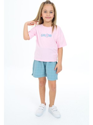 Toontoy Kız Çocuk Baskılı Şortlu Takım