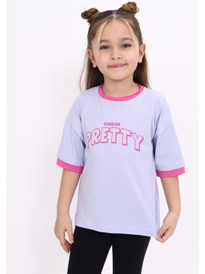 Toontoy Kız Çocuk Baskılı Tişört