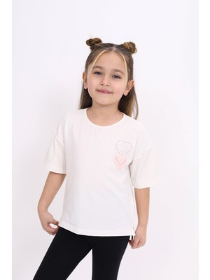 Toontoy Kız Çocuk Baskılı Tişört