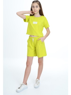 Toontoy Kız Çocuk Baskılı Şortlu Takım