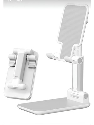 Ulu Bilgisayar Masaüstü Telefon ve Tablet Tutucu Stand 2 Kademeli Uzunluk Ayarlı Silikon Pedli Kaydırmaz Taban