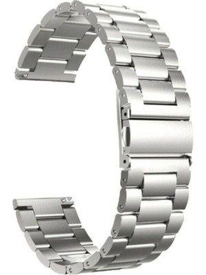 Adige Garmin Venu Sq Music Edition Kordon Kayış Metal Sıralı Çelik 20 - KRD04