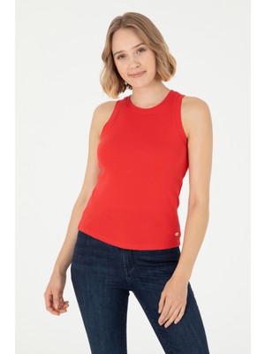 U.S. Polo Assn. Kadın Kırmızı Basic Tişört 50280072-VR030