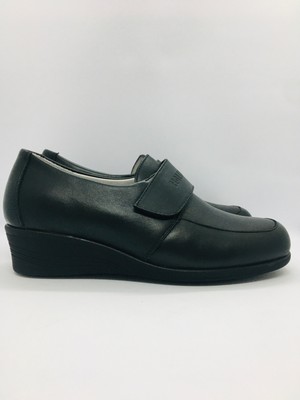 Ortopedia Ortopedia Deri Hallux Diabetic Kadın Ayakkabı 1005 - Siyah