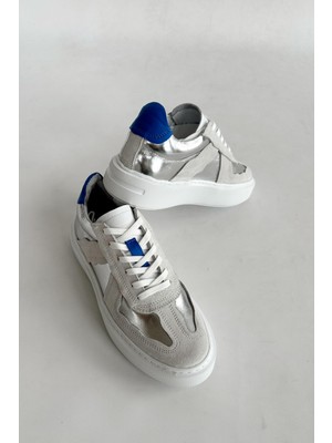 Nope21 Strong Silver  Deri Sneaker