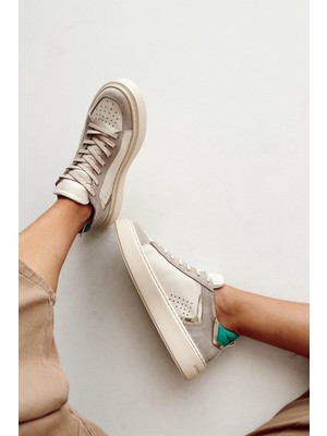 Nope21 Secret Bej  Deri Sneakers