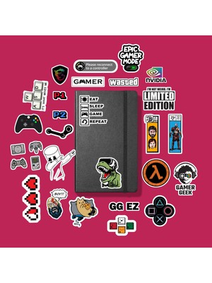 Sticker Gamer Sticker Paketi /bullet Journal Defter Çıkartma Ajanda
laptop Etiket