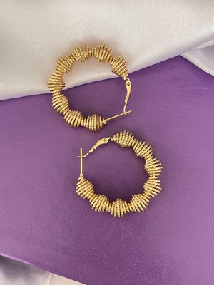 Deta Accessory Vıp Seri Gold Domino Küpe