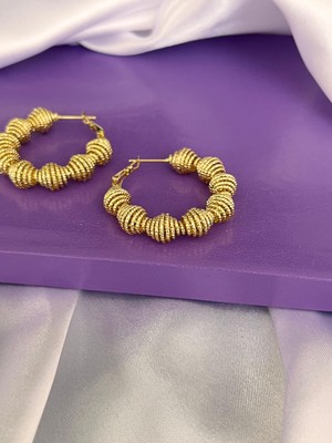 Deta Accessory Vıp Seri Gold Domino Küpe