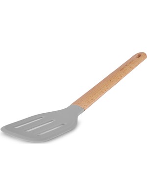 Karaca x Refika'dan Ahşap Saplı Silikon Oluklu Spatula 34,3 cm