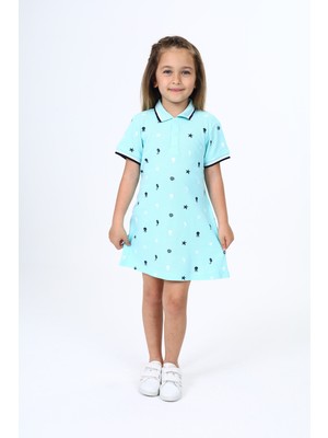 Toontoy Kız Çocuk Baskılı Elbise
