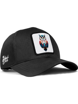 Black Börk Blackbörk Six Baseball Baykuş - 1bs Kod Logolu Unisex Siyah Şapka (Cap)