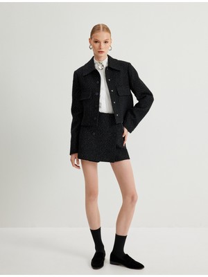 Koton Mini Tüvit Şort Etek Kruvaze