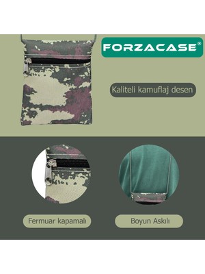 Forzacase Tek Cep Fermuarlı Ipli Boyuna Asmalı Asker Cüzdanı 14 cm - FC614