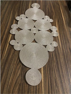 Naspar Koyu Vizon Runner / Masa / Konsol/Sehpa Örtüsü (105*45  cm )