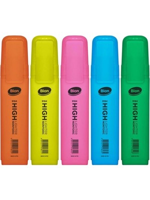 Bion Fosforlu Kalem 5 Li Kartela 9185