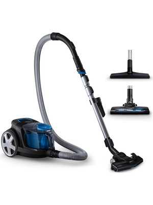Philips Turbo Fırçalı Yüksek Performanslı Torbasız Elektrikli Süpürge, Kompakt Tasarım, H13 Alerjik Filtreli, Lambader Hediye