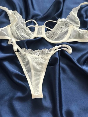 Strlingerie Beyaz Simli Bride Balenli Iç Çamaşır Takımı Sade&şık