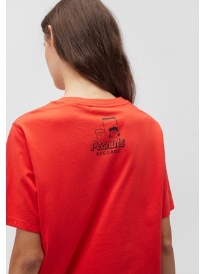 Snoopy Baskılı Kırmızı Tişört 1612850-70470