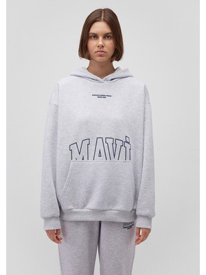 Mavi Logo Baskılı Gri Sweatshirt 1S10149-85438