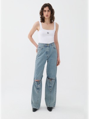 Nocturne Wide Leg Jean Pantolon