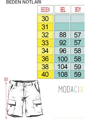 Modacix Likralı Gabardin Bermuda Şort - Erkek Şort - Kapri Şort