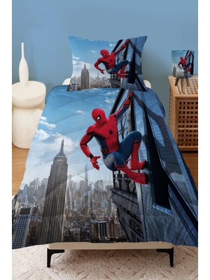Şen Dekorasyon Spiderman Uyku Seti