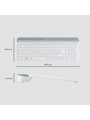 LOGITECH MK470 Kablosuz Q Trk Beyaz Multimedya Klavye - Mouse Set 920-009436
