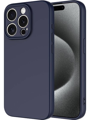 Cepte Aksesuar Apple iPhone 15 Pro Kılıf Zore Mara Lansman Kapak-Lacivert