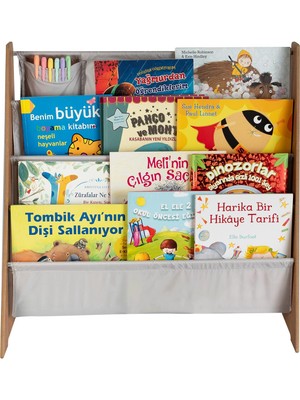 Montessori Çocuk Kitaplığı Ahşap  Renk