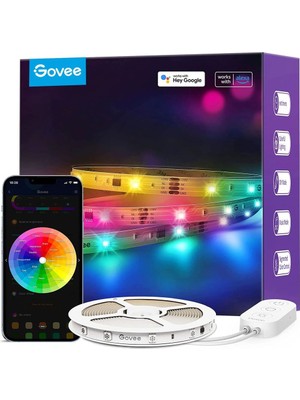 Govee Rgbıc Basic Wi-Fi Bluetooth LED Şerit Işıklar 10M