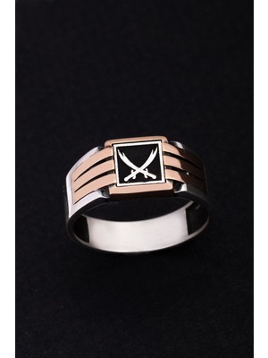 Vogutima Çift Zülfikarlı Kılıçlı Ince Kibar 925 Ayar Gümüş Erkek • Sevgiliye • Eşe • Babaya Yüzük