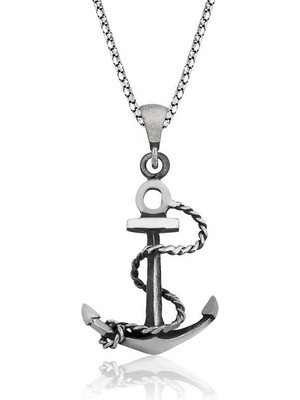 Kaufhier Gümüş Denizci Çapası Kolye