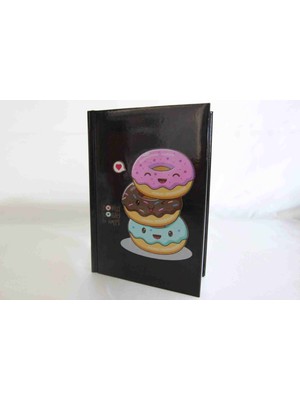 Kurra Store Donut Temalı Defter ve Sevimli Penguen Yastık Hediye Seti