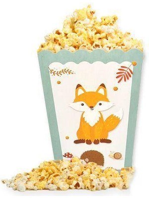 Parti Dükkanım Orman Temalı Mısır Kutusu 8 Adet