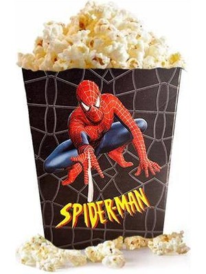 Parti Dükkanım Spiderman Mısır Kutusu (8 Adet)