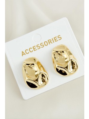 Bijuteri Net Oval Yeni Sezon Metal Küpe