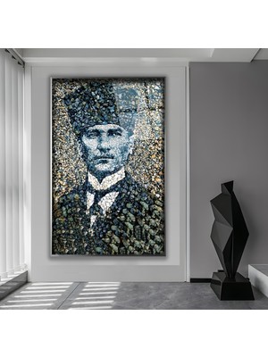 Emya Home Metal Çerçeveli Atatürk Cam Tablo