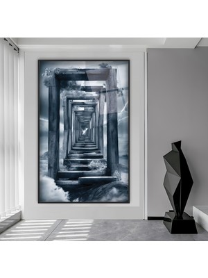 Emya Home Metal Çerçeveli Sonsuz Cam Tablo