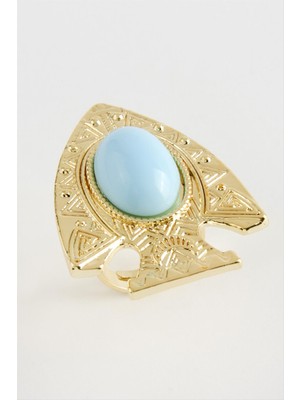 Bijuteri Net Balık Turkuaz Taşlı Yüzük