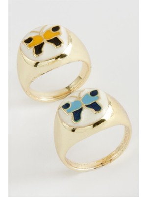 Bijuteri Net Kelebek Mineli Yüzük