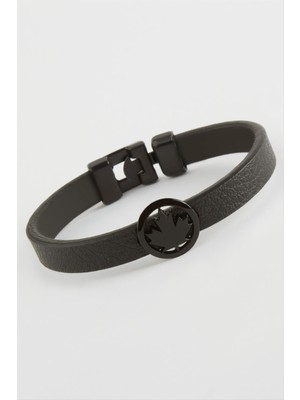 Bijuteri Net Yaprak Kaliteli Suni Deri Bileklik