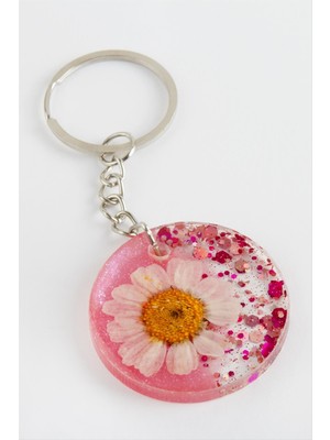 Bijuteri Net Papatya Epoksi Anahtarlık