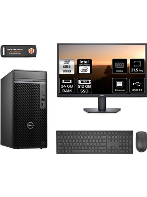 Dell Optiplex 7010MT Intel Core I5 13500 24GB 512GB SSD 21.5" Fhd Monitör Fdos N010O7010MTU Masaüstü Bilgisayar & Per4 USB Bellek N010O7010MTUMNT322