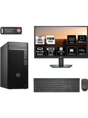 Dell Optiplex 7010MT Intel Core I5 13500 64GB 2tb SSD GT1030/4GB 21.5" Fhd Monitör W11P N010O7010MTU Masaüstü Bilgisayar & Per4 USB Bellek N010O7010MTUMNT3449