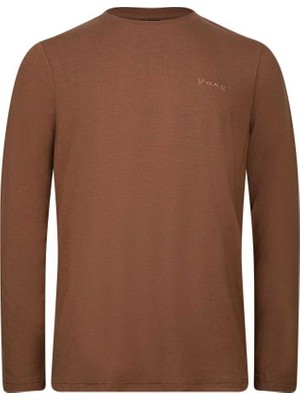 2AS Vernon Erkek Uzun Kol Viloft T-Shirt Kakao 2ASVERMFBSS24-KAK1