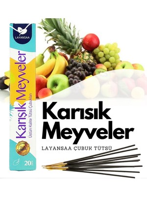 Layansaa Karısık Meyveler Çubuk Tütsü  20 Adet