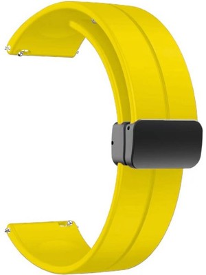 Adige Fossil Gen 5e FTW4055 Kordon Kayış D-Buckle Mıknatıslı Silikon 22-jku