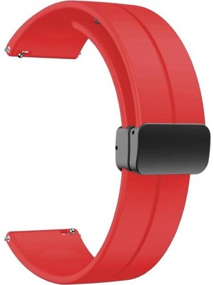 Adige Zeblaze Ares 3 Pro 22MM Kordon Kayış D-Buckle Mıknatıslı Silikon 22-jku